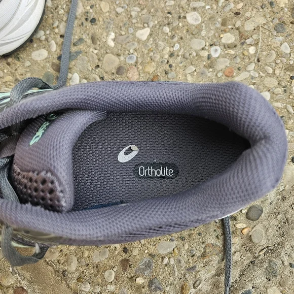 ASICS Ortholite Women's Gel-Contend 4 Running Shoes - Gray and Mint Green - Picture 4 of 10